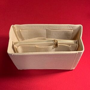 Cream Organizer Bag/Purse Insert